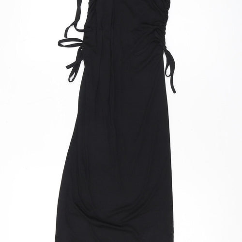 Collusion Women's Black Ruched Dress, Sleeveless Size S