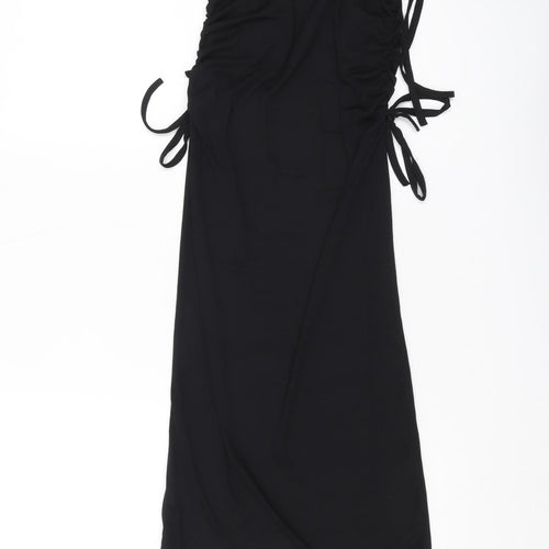 Collusion Women's Black Ruched Dress, Sleeveless Size S