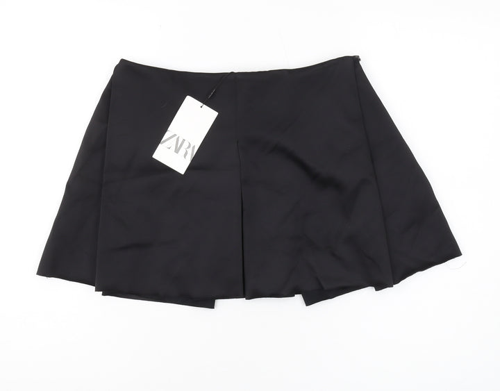 Zara Women's Black Skirt, Size 12, Cotton Blend