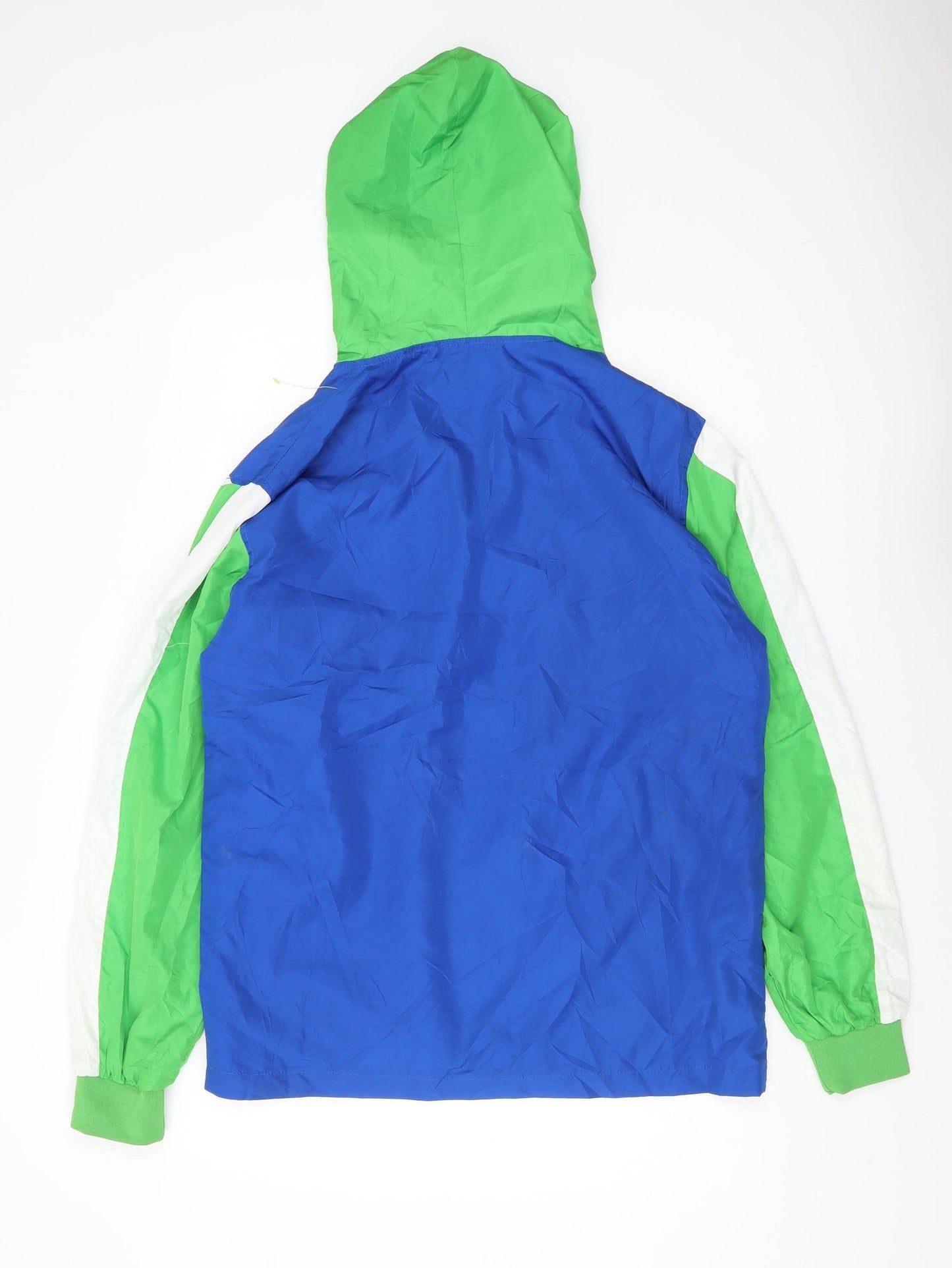 G-NET Men's Hooded Anorak Jacket, Blue/Green, Large