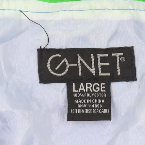 G-NET Men's Hooded Anorak Jacket, Blue/Green, Large