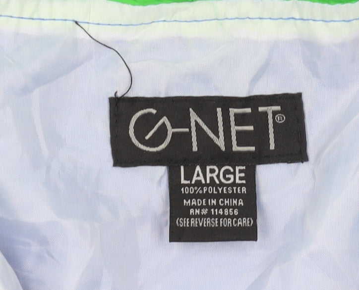 G-NET Men's Hooded Anorak Jacket, Blue/Green, Large