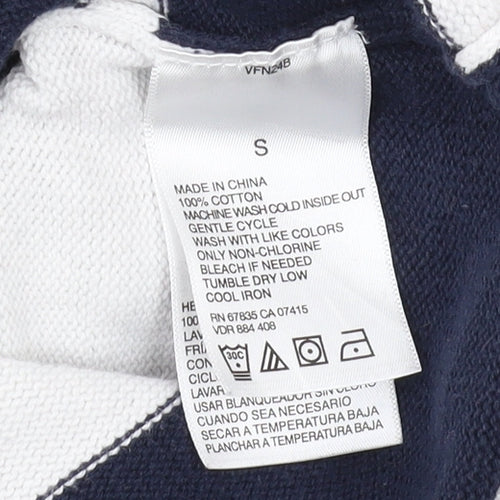 Nautica Jeans Co. Men's White Striped Pullover Jumper S