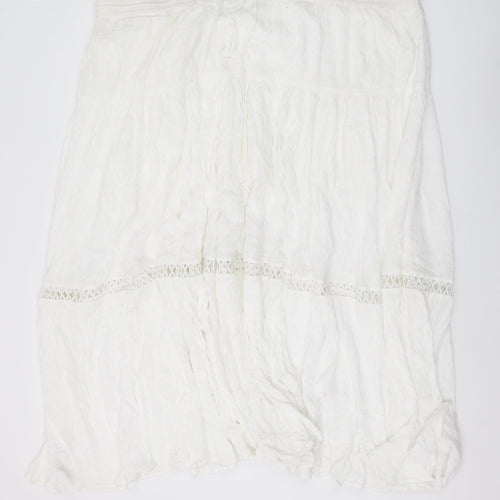 GAP Women's White Peasant Midi Skirt M