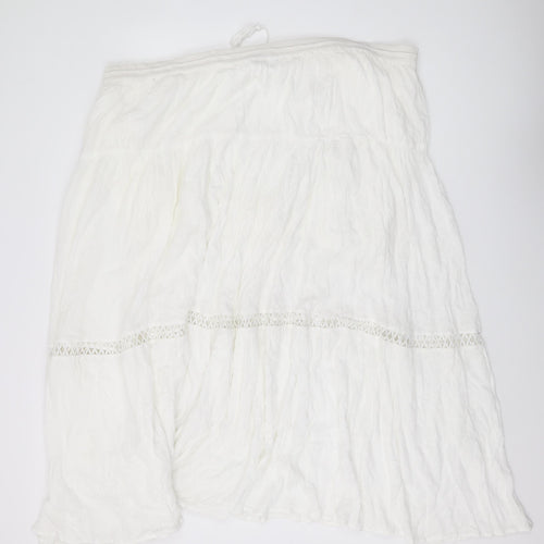 GAP Women's White Peasant Midi Skirt M