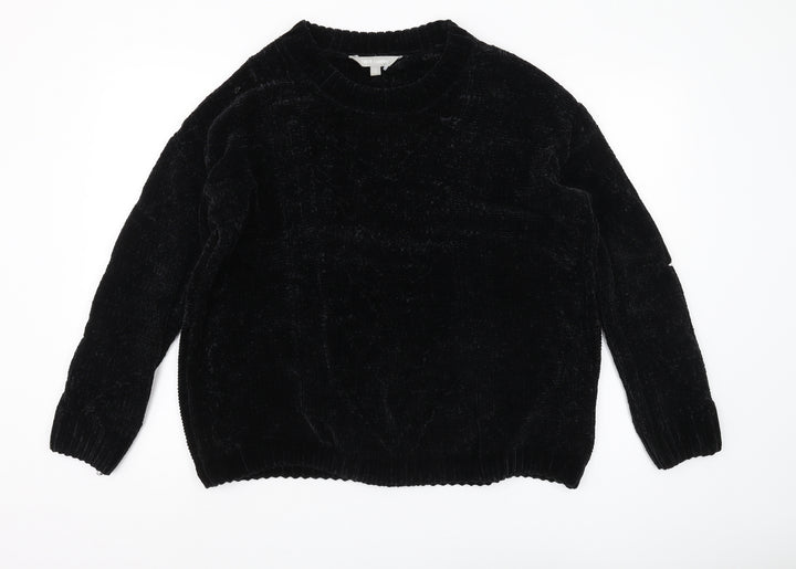 Tokyo Laundry Women's Black Pullover Jumper Crew Neck L