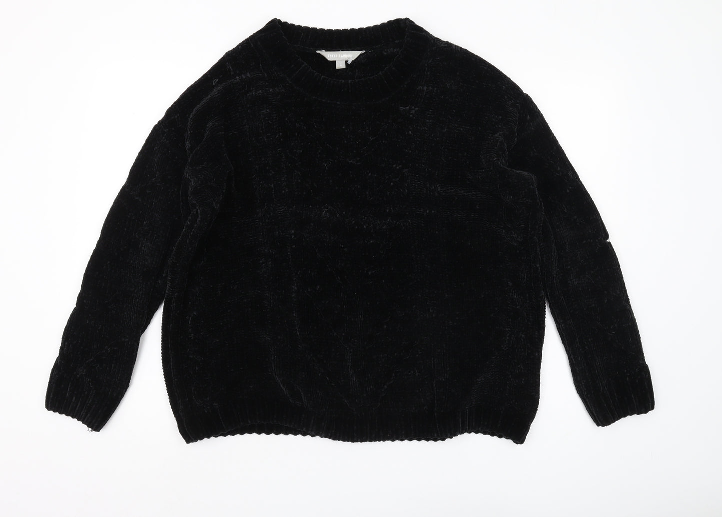 Tokyo Laundry Women's Black Pullover Jumper Crew Neck L