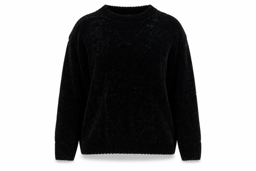 Front view of Tokyo Laundry Women's Black jumper Crew Neck L