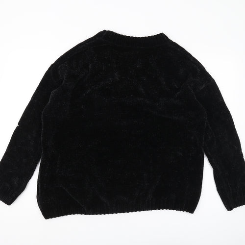 Tokyo Laundry Women's Black Pullover Jumper Crew Neck L