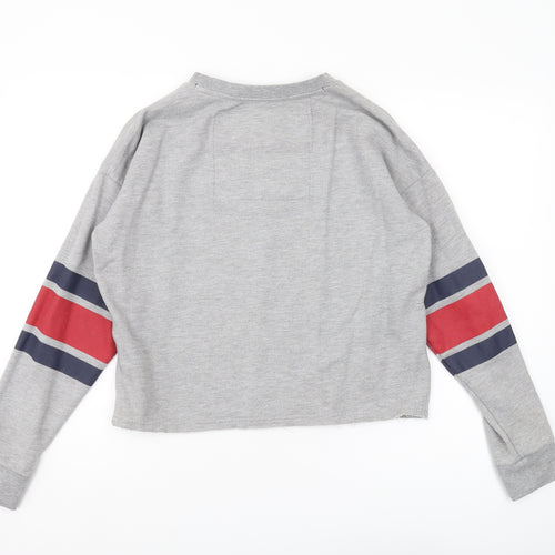 Superdry Women's Grey Logo Pullover Sweatshirt S