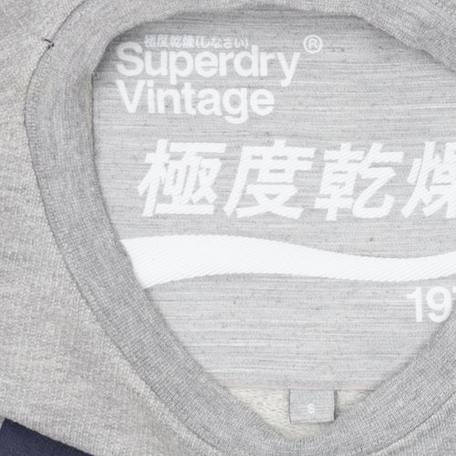 Superdry Women's Grey Logo Pullover Sweatshirt S