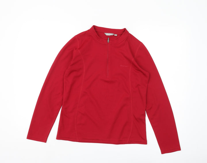 Rohan Women's Red XS Pullover, 1/4 Zip Long Sleeve Top