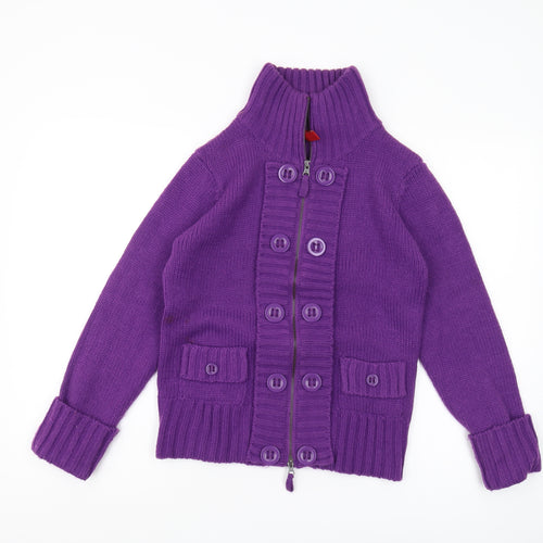 Vero Moda Women's Purple Full Zip Jumper - Size L