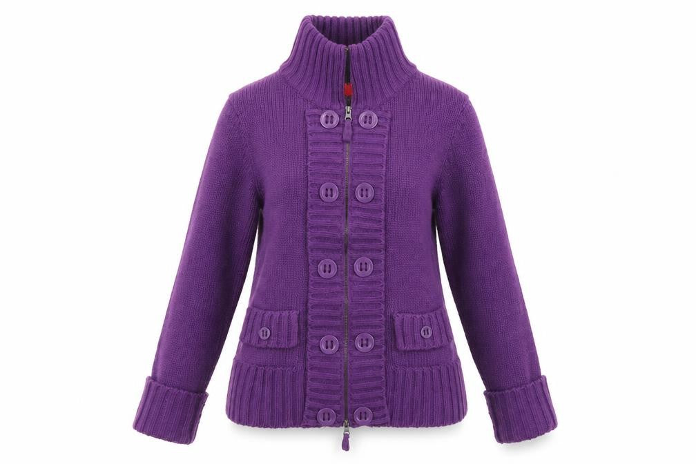 Front view of Vero Moda Women's Purple Full Zip Jumper -, size L