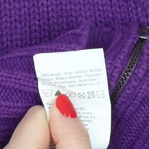 Vero Moda Women's Purple Full Zip Jumper - Size L