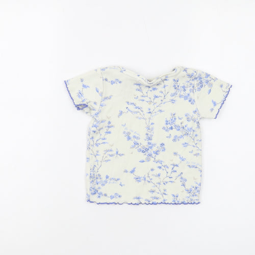Baker by Ted Baker Girls Blue Floral T-Shirt Size 2-3 Years