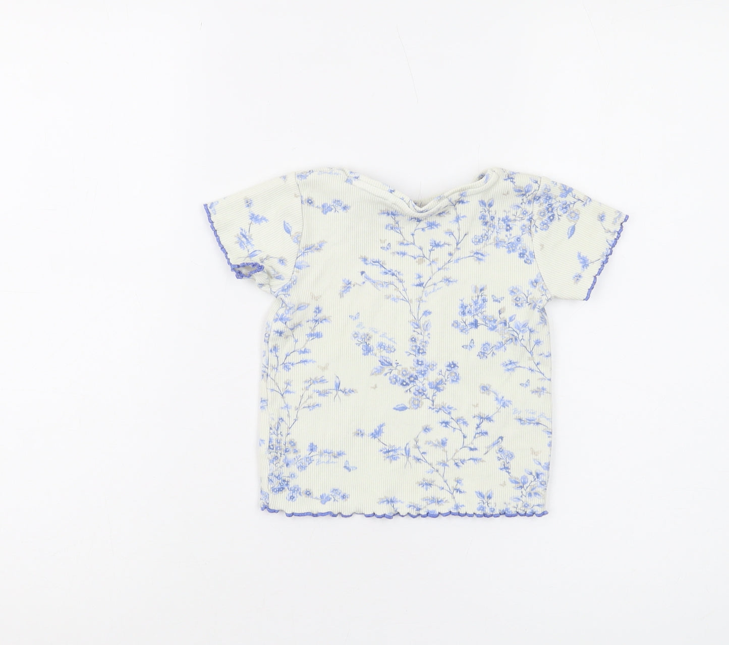 Baker by Ted Baker Girls Blue Floral T-Shirt Size 2-3 Years