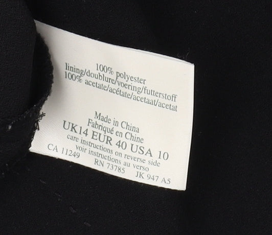 Laura Ashley Women's Black Button-Up Top Size 14