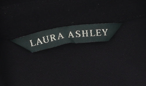 Laura Ashley Women's Black Button-Up Top Size 14
