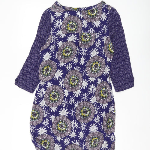 White Stuff Women's Multicolour Floral Sheath Dress Size 10
