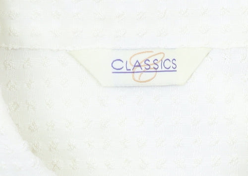 Classics Women’s Ivory Button-Up 3/4 Sleeve Shirt