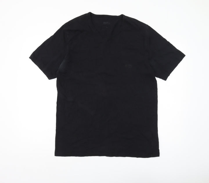 BOSS Men's Black Crew Neck T-Shirt 2XL Regular Fit