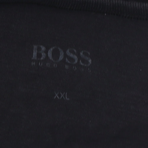 BOSS Men's Black Crew Neck T-Shirt 2XL Regular Fit
