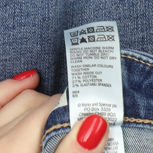 Marks and Spencer Women's Blue Straight Jeans Size 16