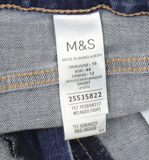 Marks and Spencer Women's Blue Straight Jeans Size 16