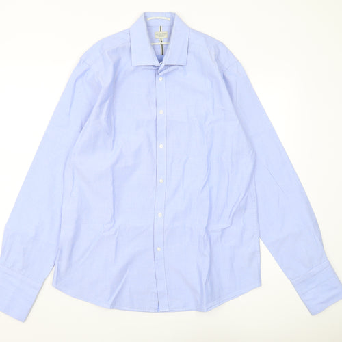 Racing Green Men's Blue Classic Long Sleeve Shirt