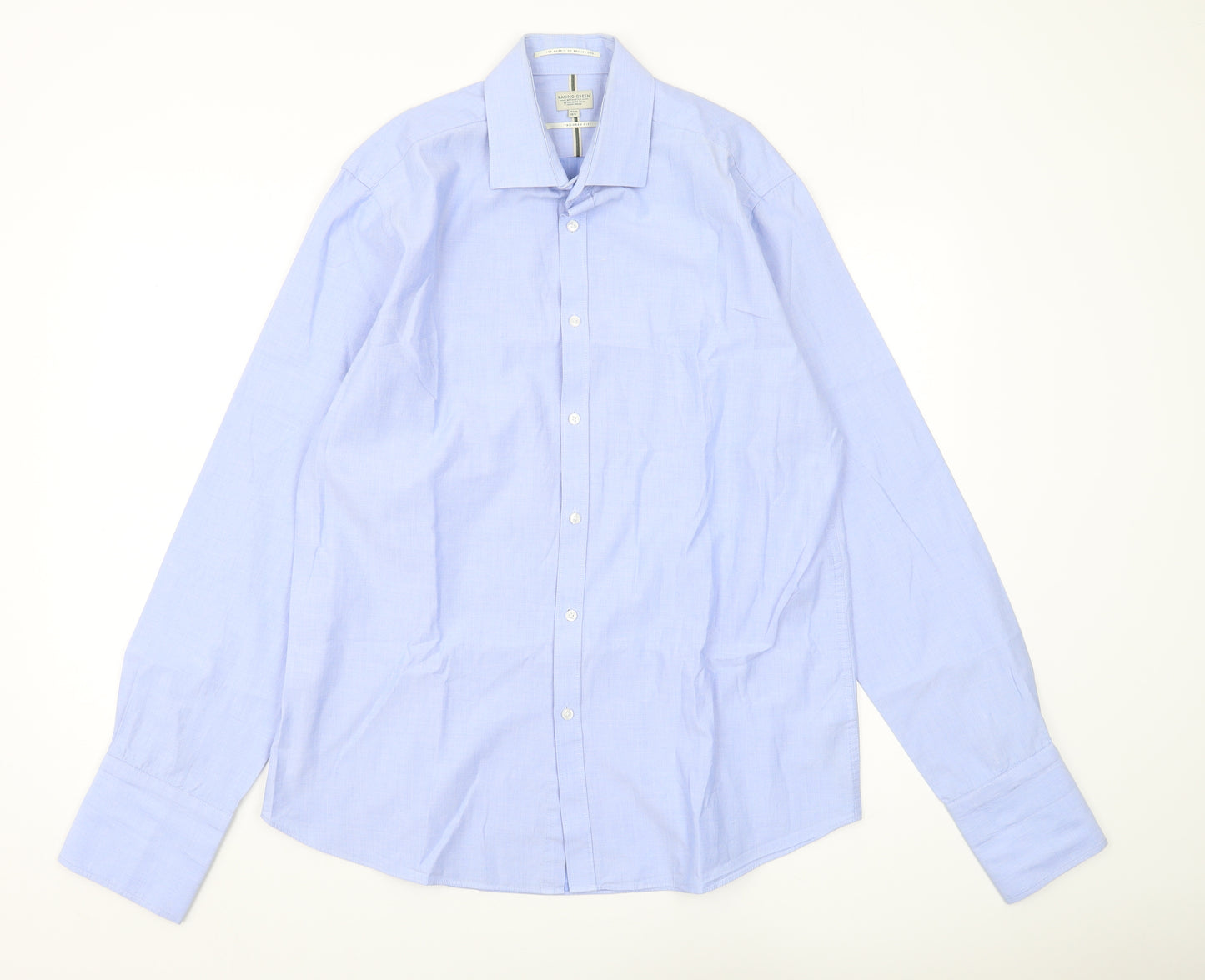Racing Green Men's Blue Classic Long Sleeve Shirt