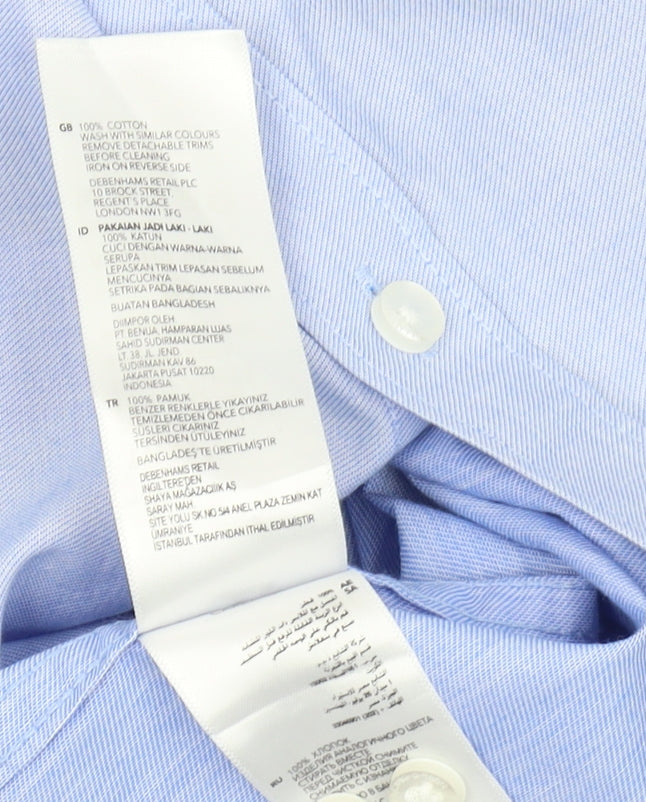 Racing Green Men's Blue Classic Long Sleeve Shirt
