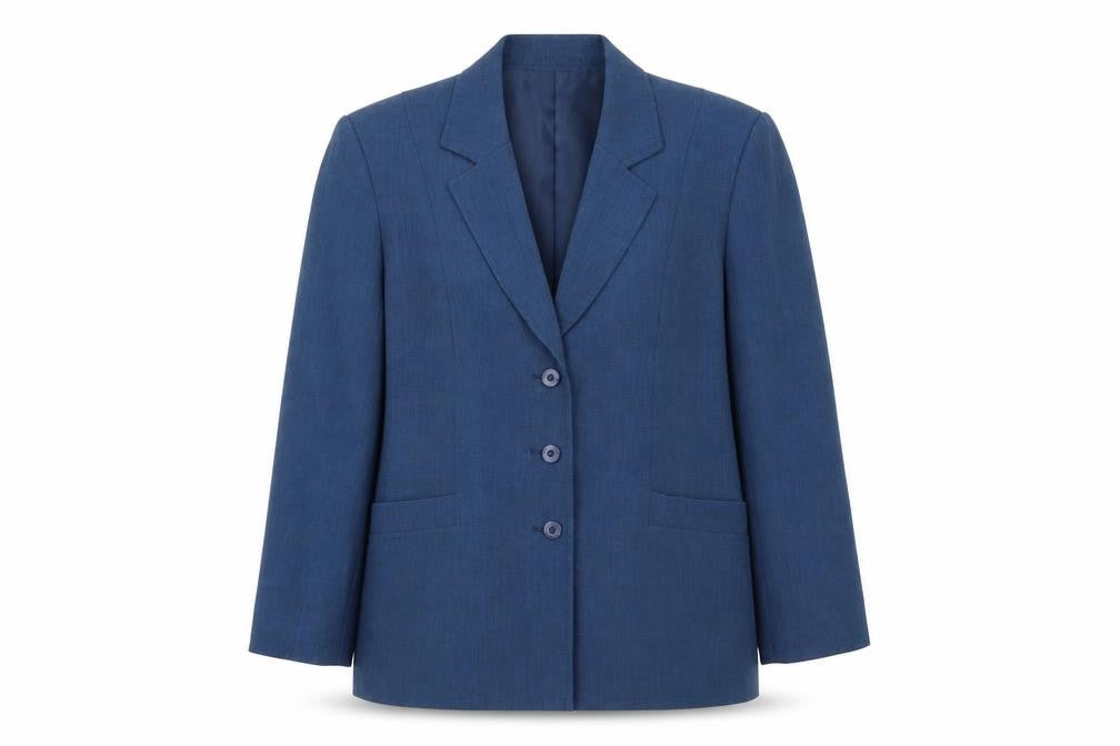 Front view of Eastex Women's Blue Classic Blazer UK, size 14