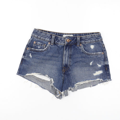 New Look Women’s Blue Denim Cut-Off Shorts Size 10