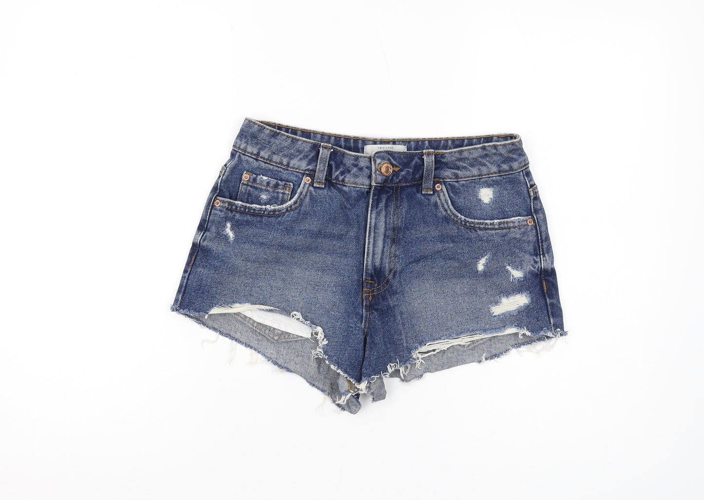 New Look Women’s Blue Denim Cut-Off Shorts Size 10