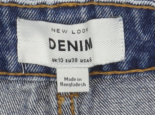 New Look Women’s Blue Denim Cut-Off Shorts Size 10
