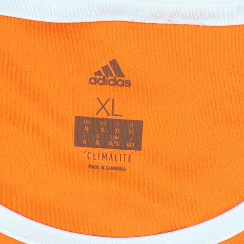 Adidas Men's Orange T-Shirt XL Climalite