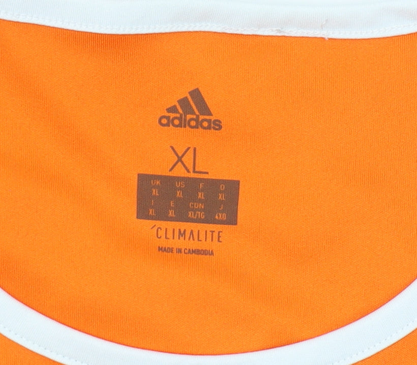 Adidas Men's Orange T-Shirt XL Climalite