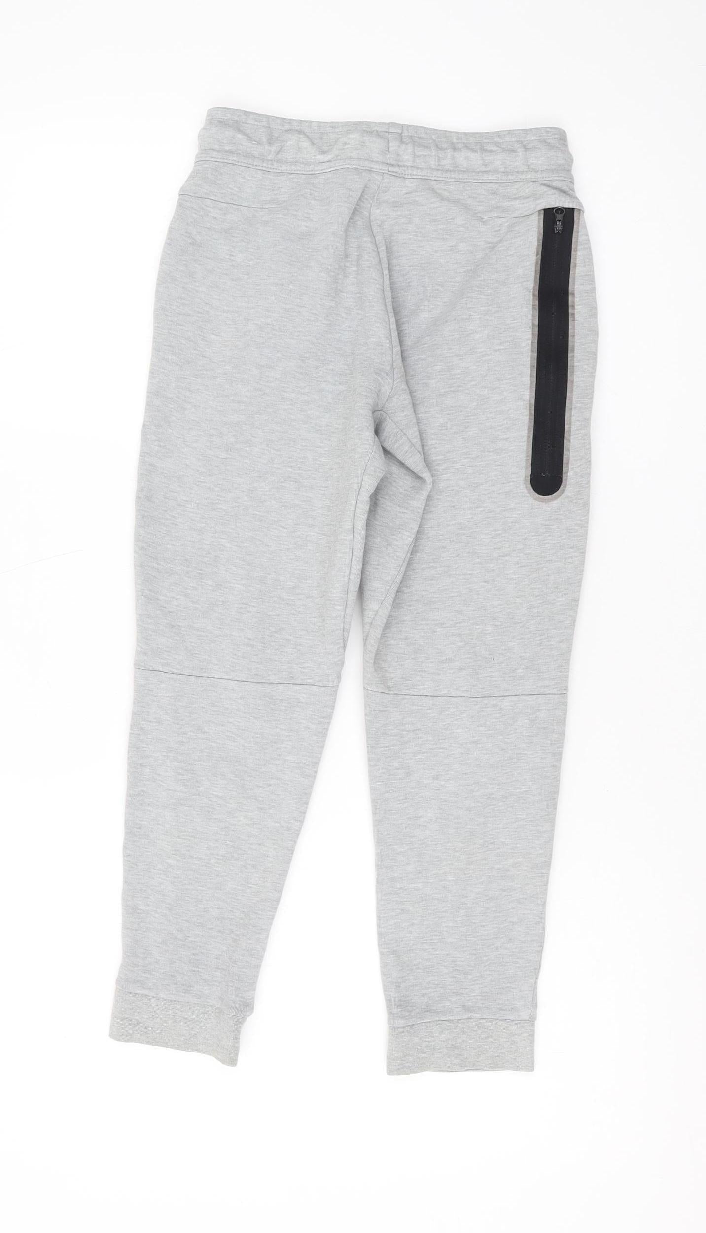 Nike Boys Grey Joggers M Cotton Blend Elastic Waist
