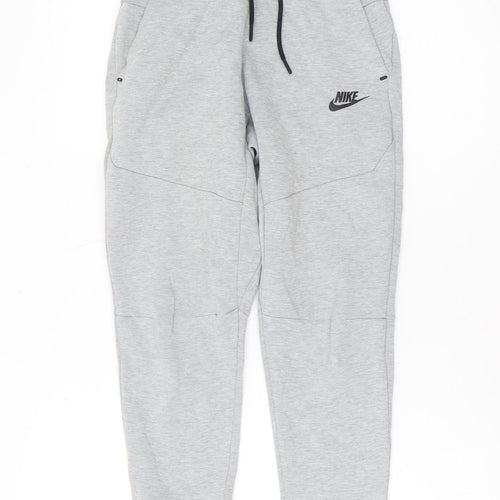 Nike Boys Grey Joggers M Cotton Blend Elastic Waist