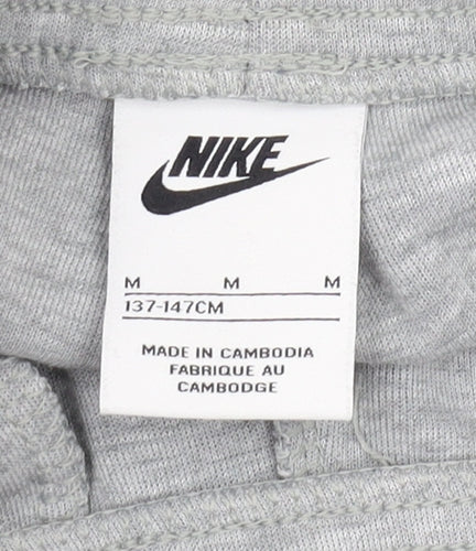 Nike Boys Grey Joggers M Cotton Blend Elastic Waist