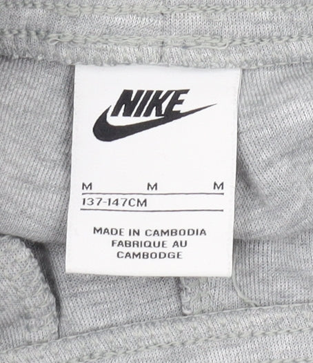 Nike Boys Grey Joggers M Cotton Blend Elastic Waist