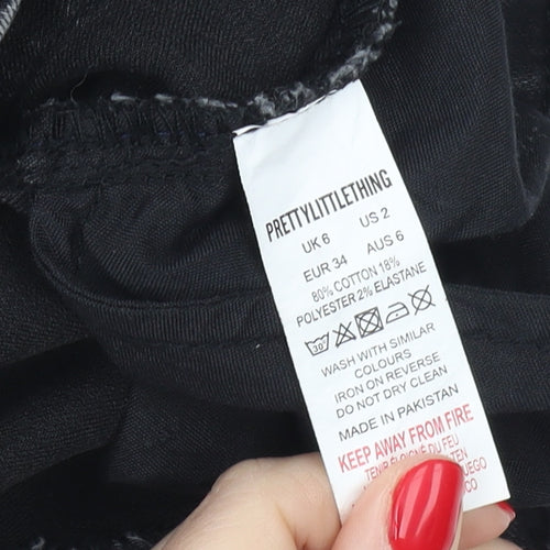PrettyLittleThing Black Skinny Jeans Women Size 6