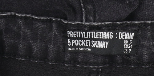 PrettyLittleThing Black Skinny Jeans Women Size 6