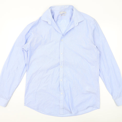Debenhams Men's Blue Slim Fit Long Sleeve Shirt