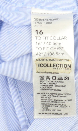 Debenhams Men's Blue Slim Fit Long Sleeve Shirt