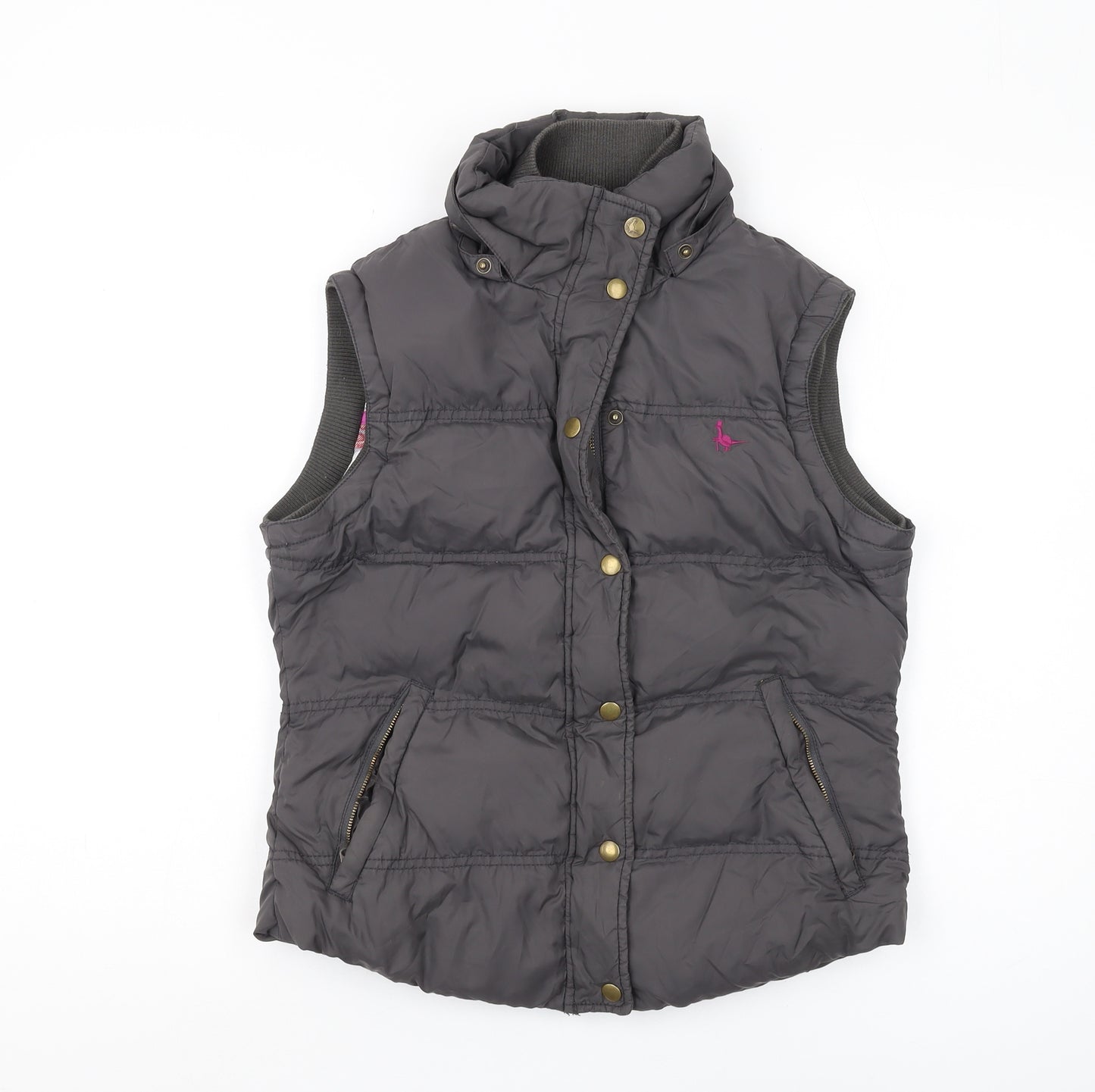 Jack Wills Women's Grey Puffer Waistcoat Size 10