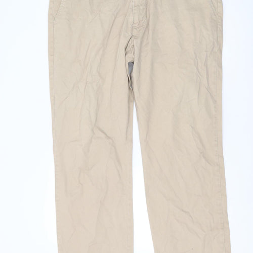 GANT Men's Beige Chino Trousers, Size 42, Regular Fit