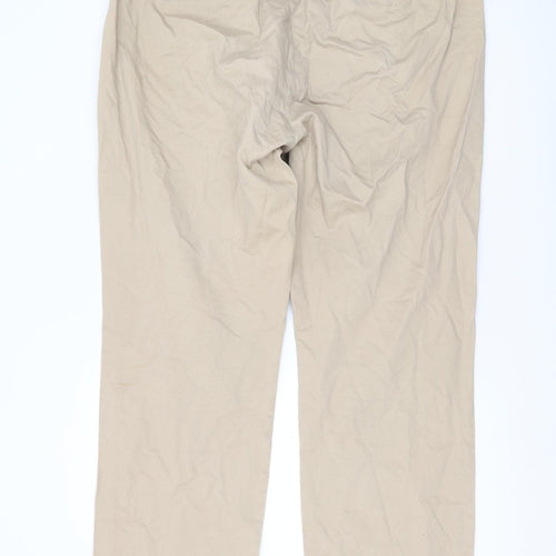 GANT Men's Beige Chino Trousers, Size 42, Regular Fit