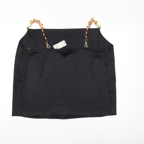 River Island Women's Black Camisole Tank Top Size 16